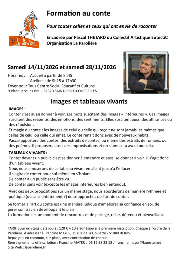 Formation 2025 2026 Images et tableaux vivants_AFFICHE A4